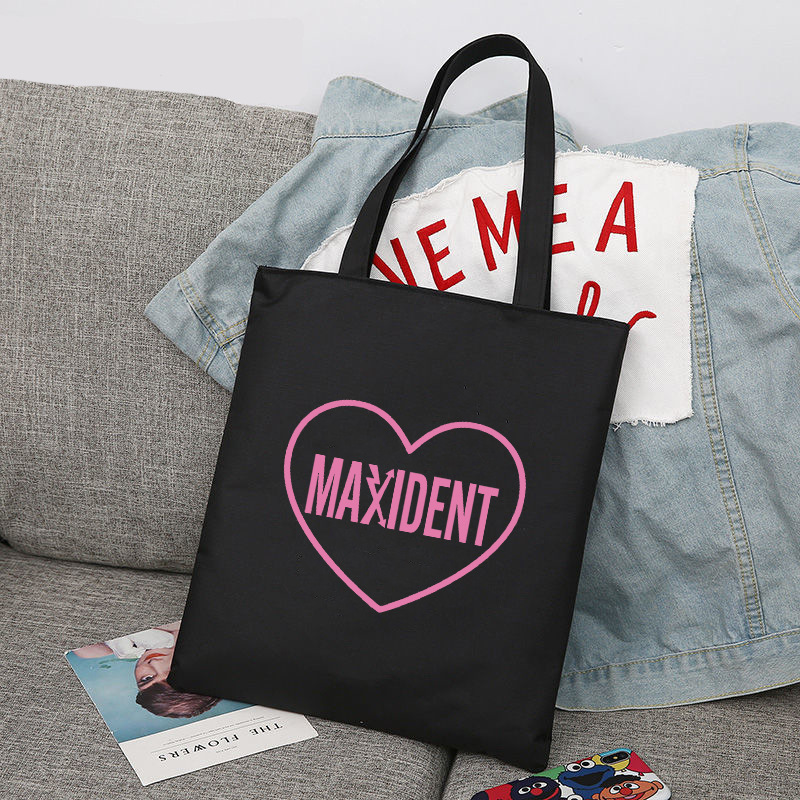 Niños calmados maxident periférico impreso lienzo bolso de hombro estudiante bolsa de compras portátil comercio exterior global