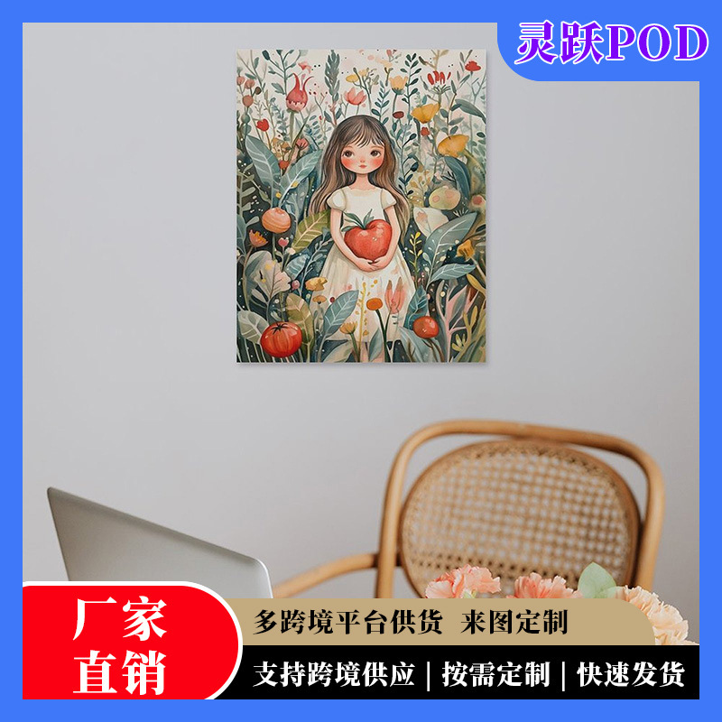 Cross-Border Modern Minimalist Living Room Decoration Landscape Decorative Painting Background Wall Mural Hotel Poster Hanging Painting Frameless Painting