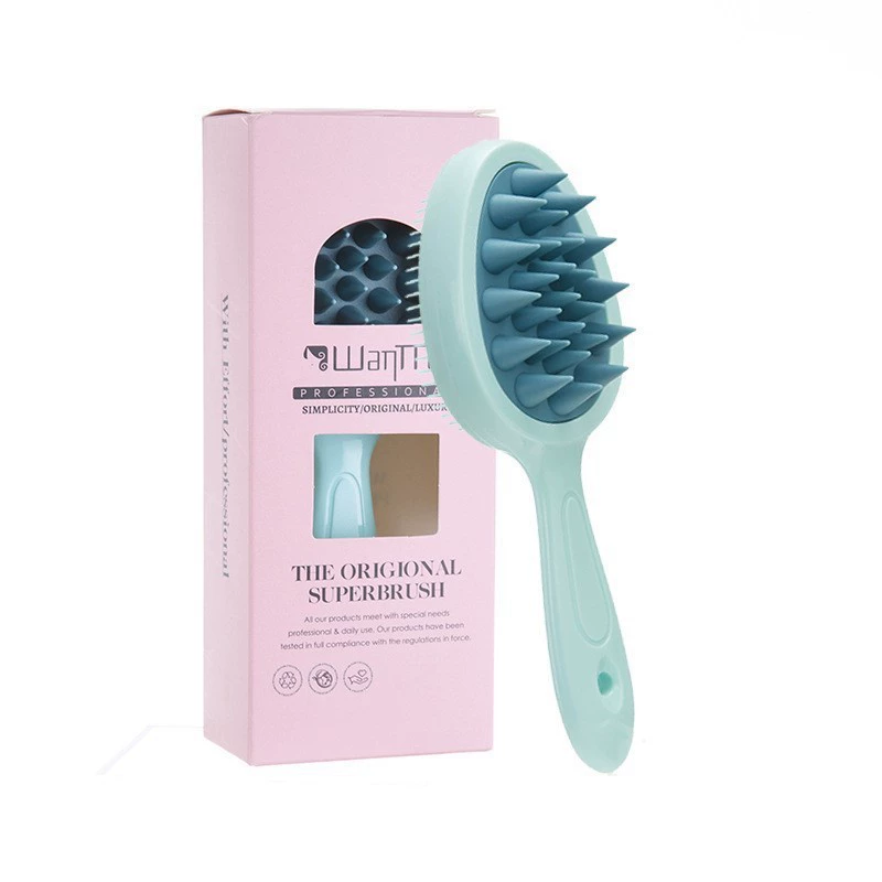 Scalp Massage Brush Avocado Shape, Detangling Hair Comb for Wet & Dry Hair, Portable