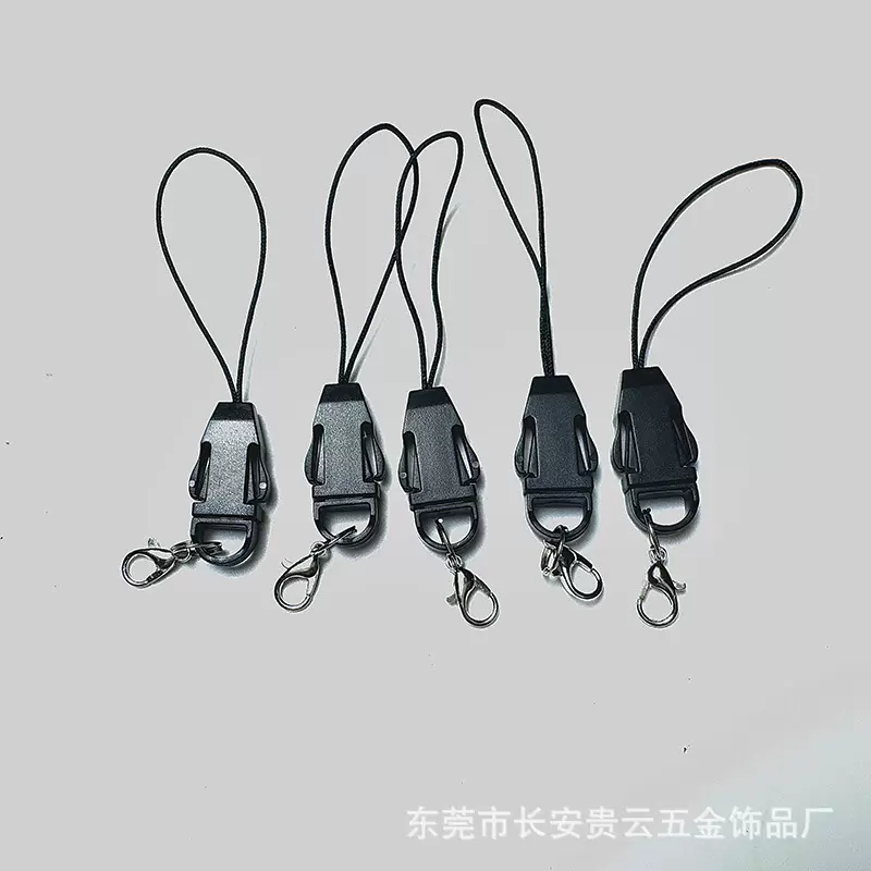 常规现货飞机扣龙虾扣带圈园尾平尾飞机扣内径8mm飞机扣塑胶扣