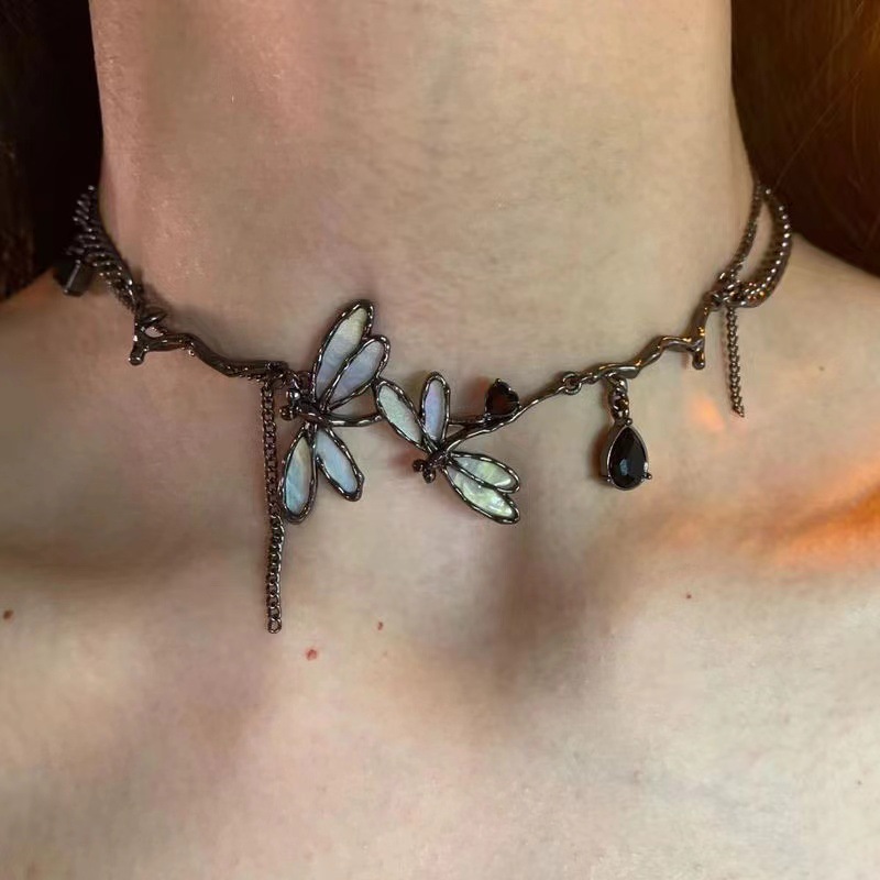 Fantasy Dragonfly Dark Niche High-end Clavicle Chain 2024 New…