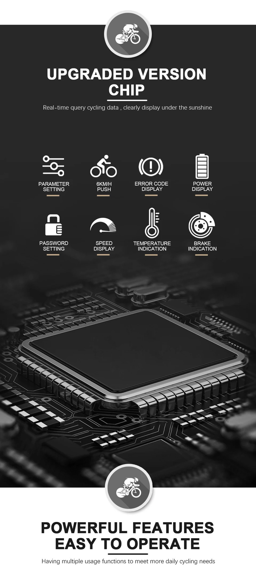 Bicycle lithium battery modification accessories Quantum LCD8SU new color screen instrument SM connector with USB interface