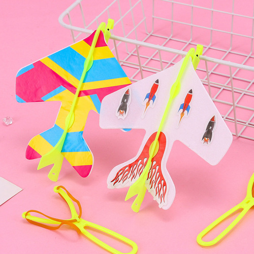 Luminous catapult aircraft large slingshot aircraft children night market stall hot selling flashing toys Yiwu supply source