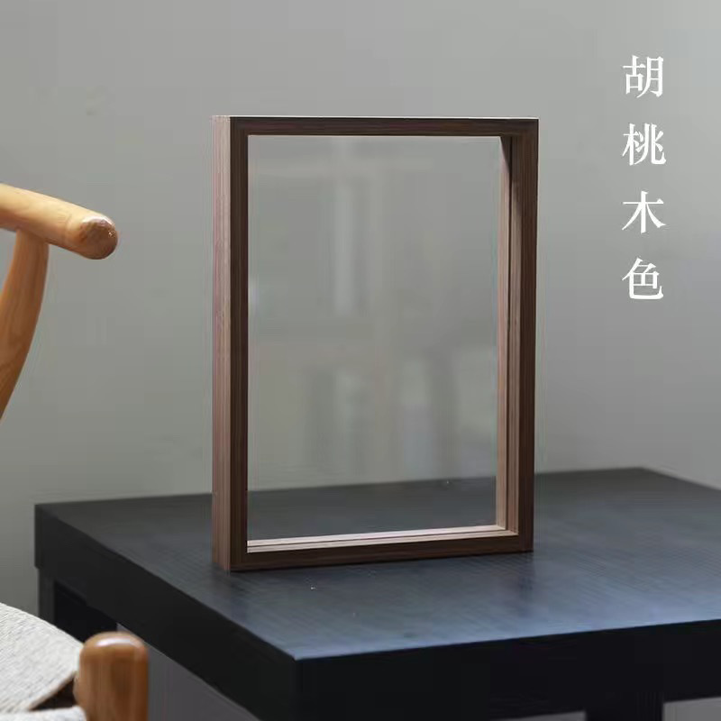玻璃相框双面透明正方形植物树叶蝴蝶签名照框架展示亚马逊跨境|undefined