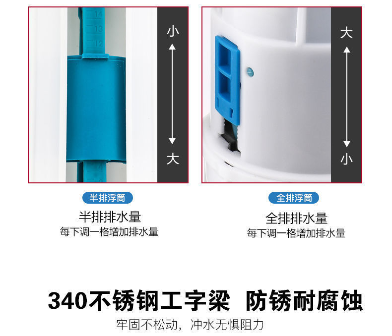 Universal toilet tank accessories, water inlet valve, drain valve, old-fashioned toilet water supply valve, water outlet complete set undefined