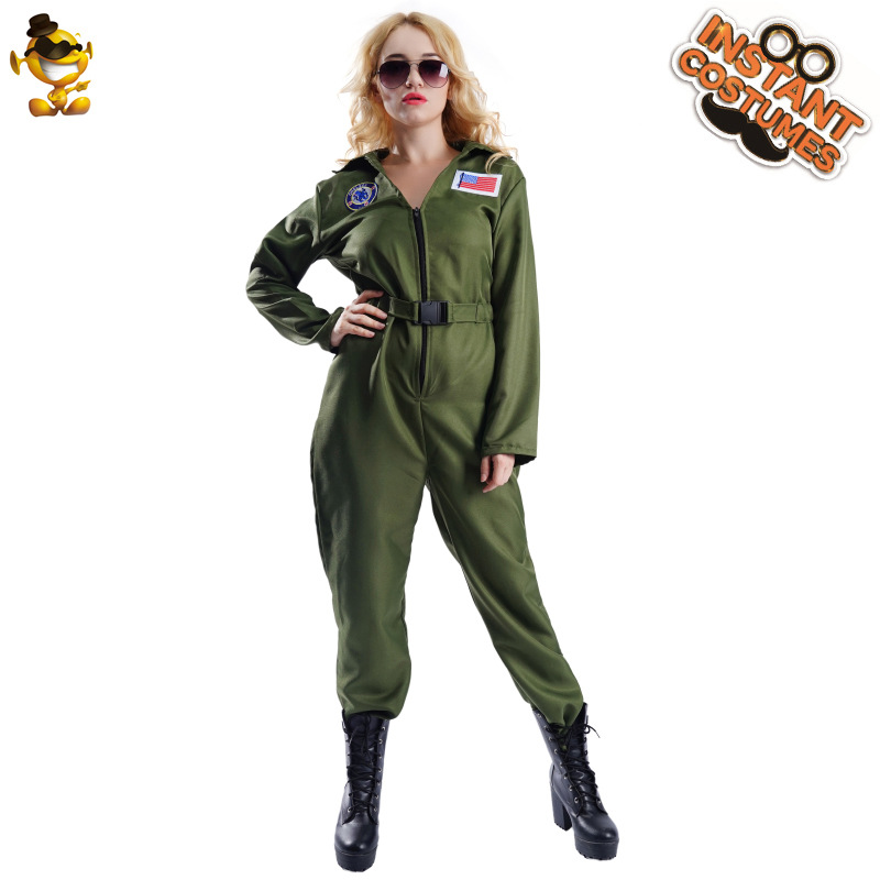 Gran Fuerza Aérea femenina traje espacio juego rol mascarada Cosplay traje ropa de fiesta