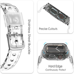 New model suitable for Apple watch Applewatch4567 generation TPU integrated glacier strap iwatch8 strap