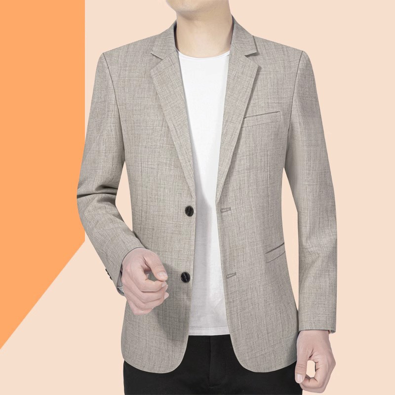 2025 Popular Suit Jacket Men's Autum New High-End Business Casual Single Spring and Autum Suit Thin Top