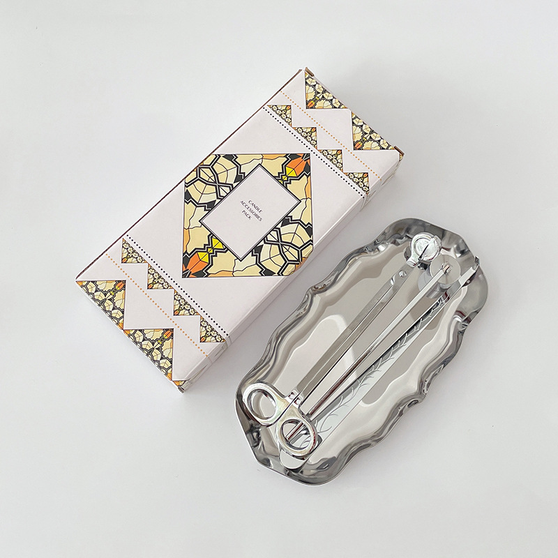 Conjunto de herramientas para velas de aromaterapia - Diseño moderno simple, incluye cortador de vela de acero inoxidable, extintor de vela y encendedor, venta al por mayor