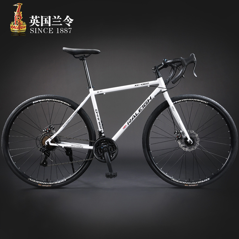 British Raleigh Road Bike Variable Speed Bicycle Adult Male and Female Students Lightweight Disc Brake Off-Road Racing