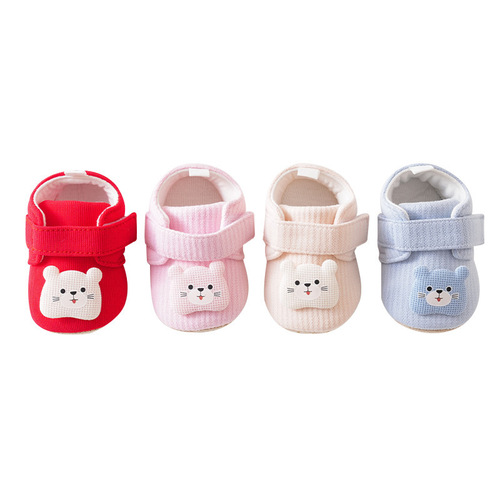 25 spring and autumn soft sole baby shoes toddler shoes cartoon strap shoes 6-12 non-slip cloth sole cloth front shoes