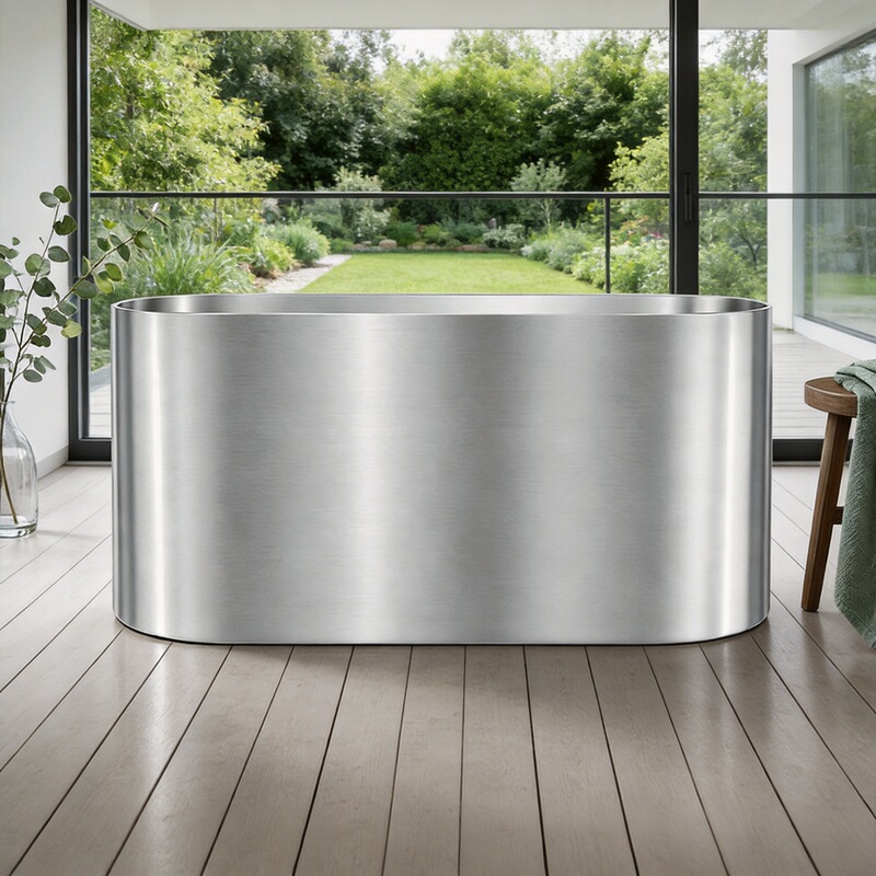 Customized outdoor 304 stainless steel cold water bathtub, extra-large adult spa low-temperature cold therapy soaking pool, ice bath tub Customized outdoor 304 stainless steel cold water bathtub, extra-large adult spa low-temperature cold therapy soaking pool, ice bath tub