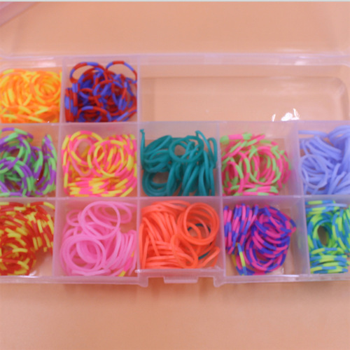 Rainbow Loom Rubber Band DIY Handmade Gift Bracelet Rubber Band Set of 15 Pcs Gift Boxed Present