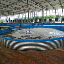 镀锌板鱼池防水布防雨布圆形养殖池塑料水池加厚帆布池批发篷布