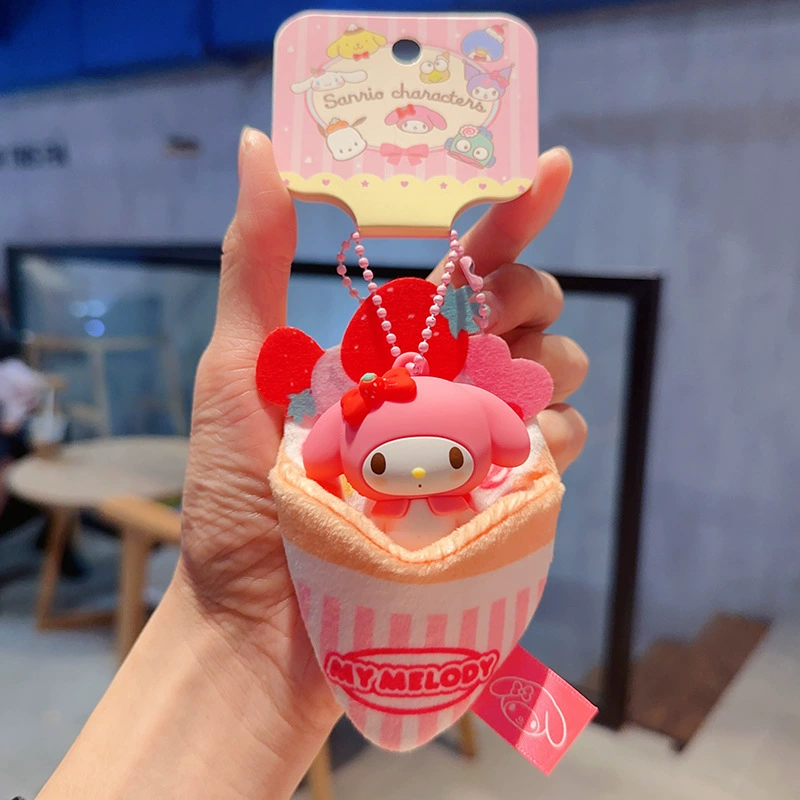 Плюшевый брелок Sanrio Hello Kitty, оригинал, мягкая подвеска 11×7.5 см, коллекционный талисман