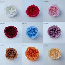 仿真花奥斯汀玫瑰花头10cm 簪花插花花环配花头饰手工diy工艺品假