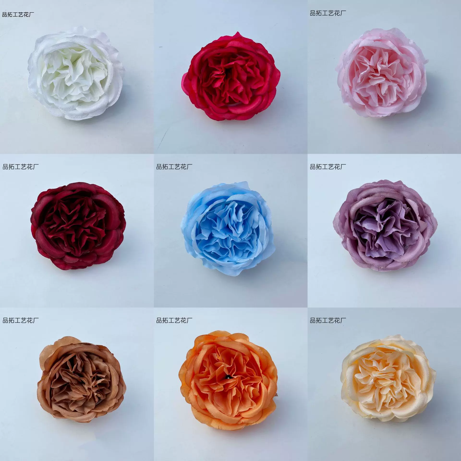 仿真花奥斯汀玫瑰花头10cm 簪花插花花环配花头饰手工diy工艺品假