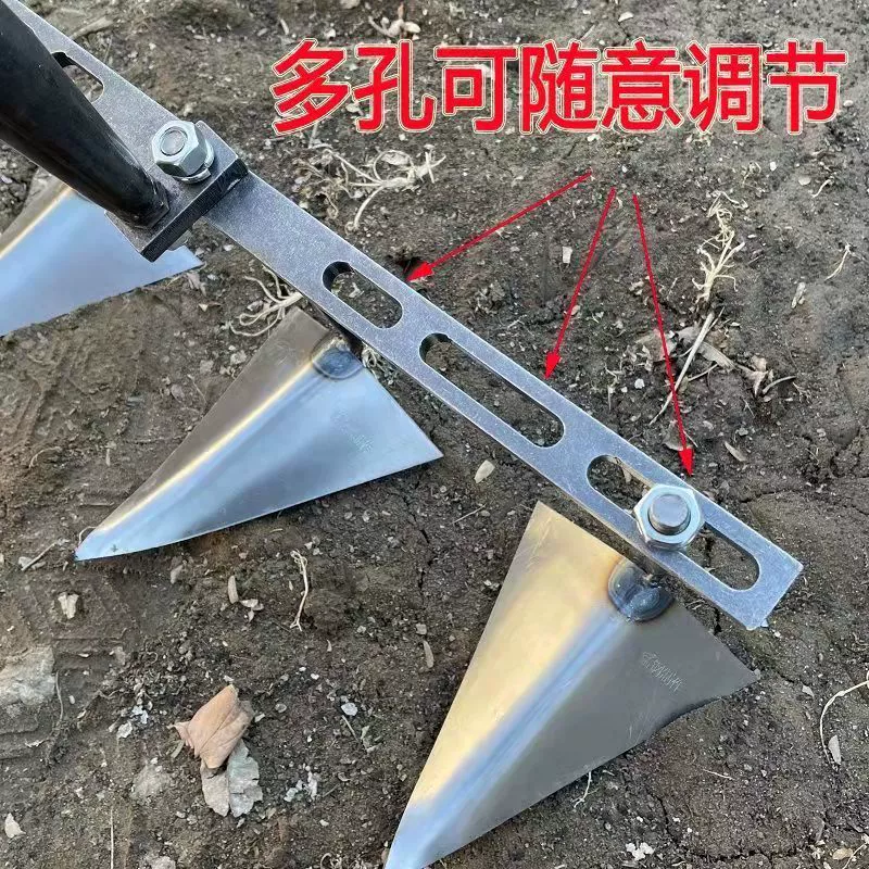 Импортированная из Германии регулируемая мотыга для траншей со съемной острым мотком, ручной инструмент для рытья траншей для копания ям и формирования грядок.