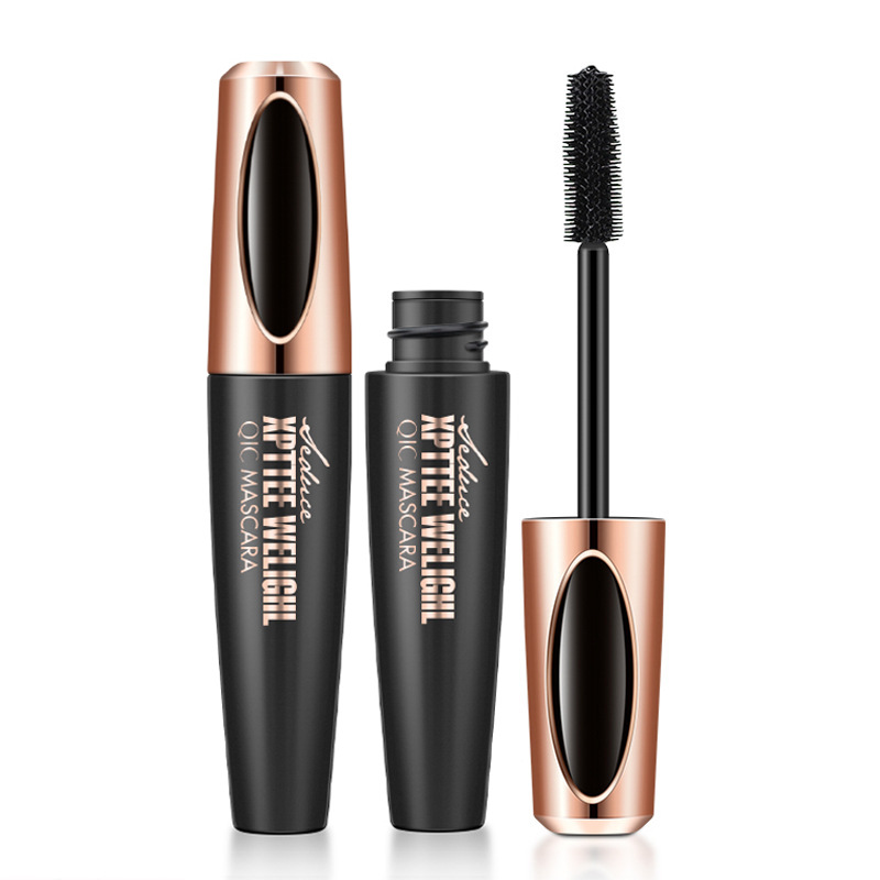 Cross-border makeup QIC membrane force rich mascara waterproof thick long curling silicone brush head 4D mascara