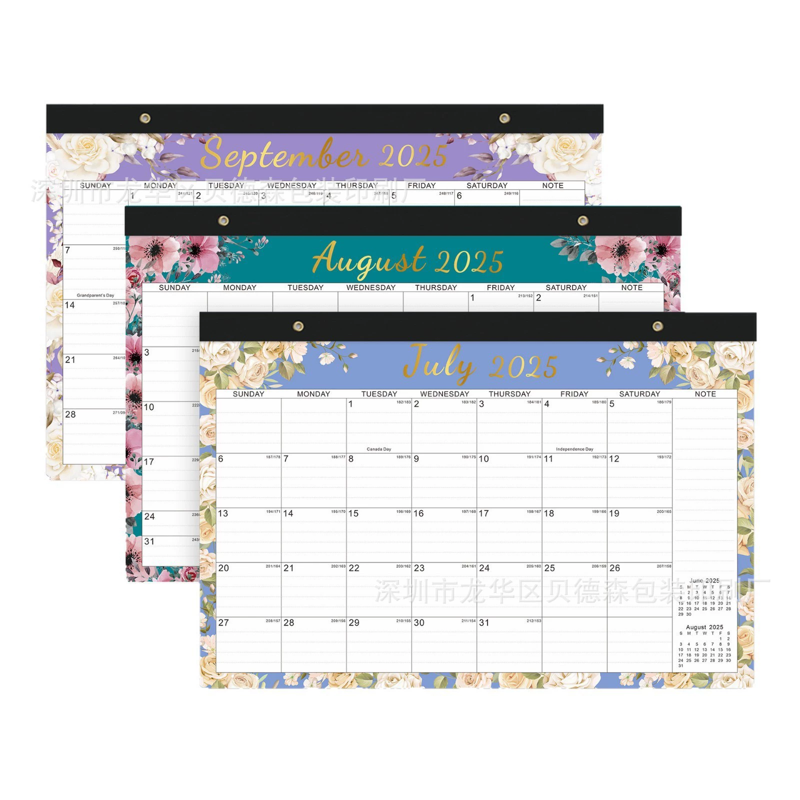 Настенный календарь на 18 месяцев 2026 года для международного рынка, индивидуальный подарок, настенный декор, простой современный дизайн