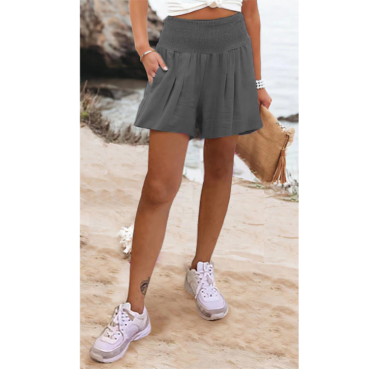 High Waist Waist Line Women's Daily Fashion Solid Color Shorts Patchwork Casual Pants