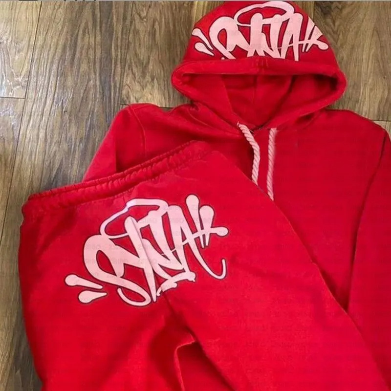 SynaWorld sudadera pantalones de chándal de dos piezas y2g carta bordado oversized HOODIE sweatpants traje