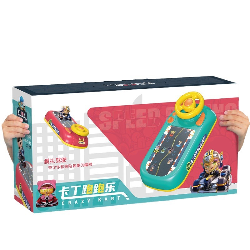 어린이 경주 용 자동차 큰 모험 게임 기계 전기 음향 효과 시뮬레이션 운전 어린이 스티어링 휠 장난감 소년