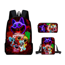 3D新品恐怖波比微笑动物smiling critters书包背包挎包笔袋三件套