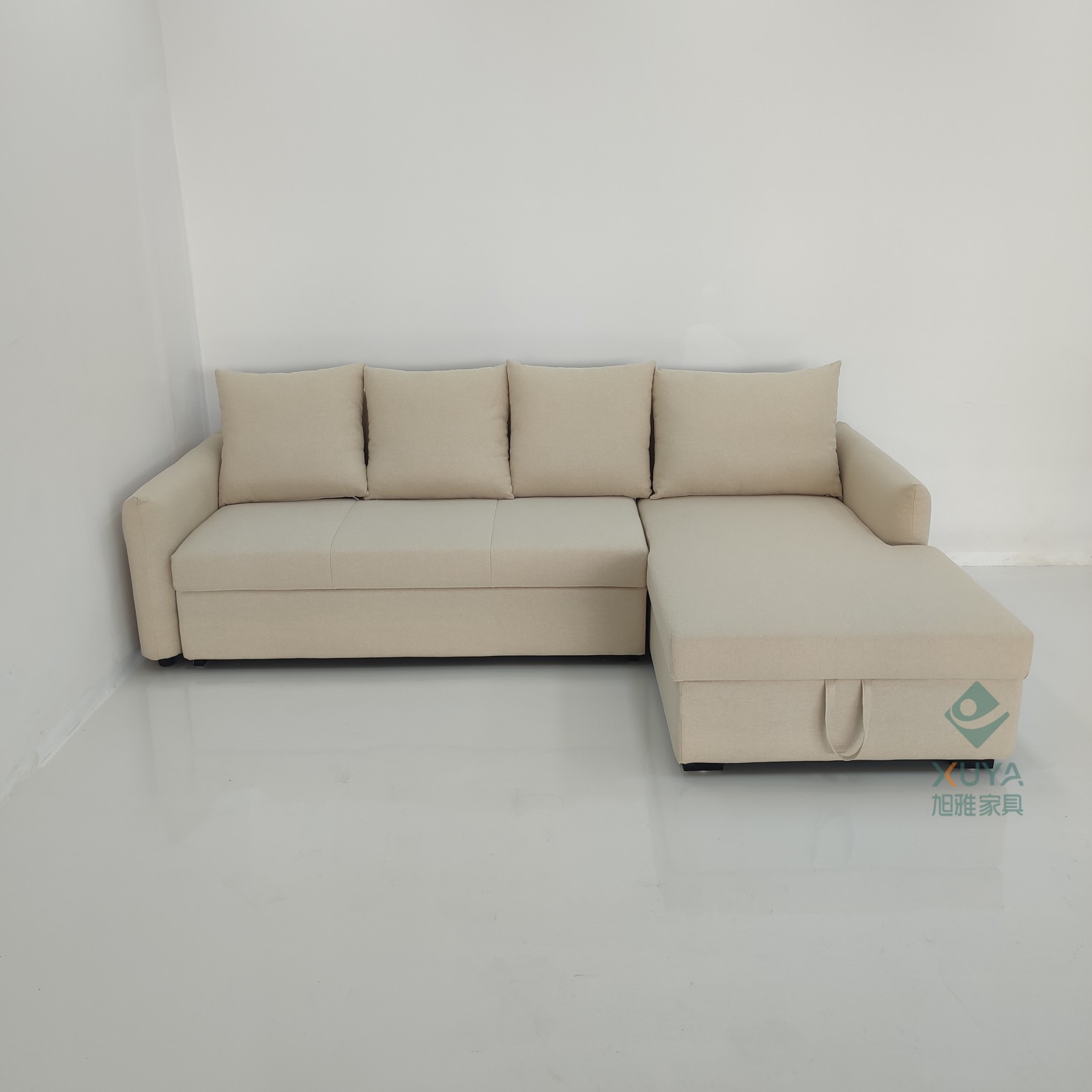 Sofá cama multifuncional moderna simple, sala de estar tipo pequeño, sofá cama de doble propósito desmontable, combinación de almacenamiento VIP image 5