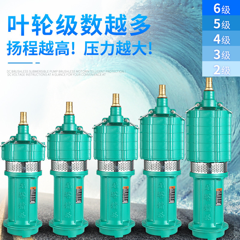 Bomba sumergible QD multietapa doméstica 220v alta elevación inmersa en aceite ratón bomba de pozo profundo bomba de riego agrícola 380v