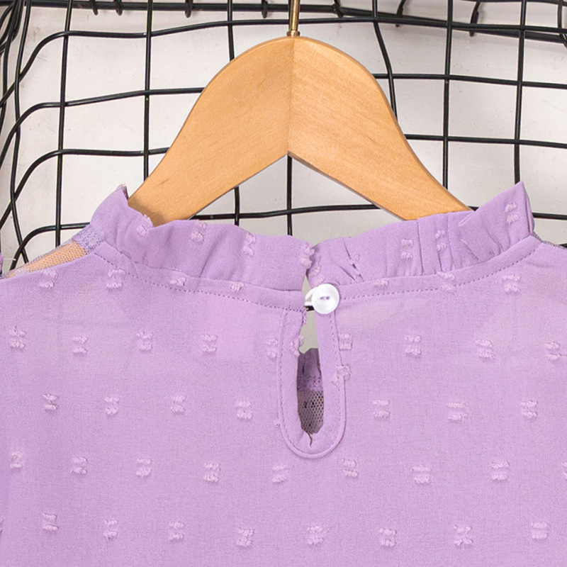 Mädchen Zweiteiler Set Mit Spitzen-langarmshirt Und Rock_voghion.com