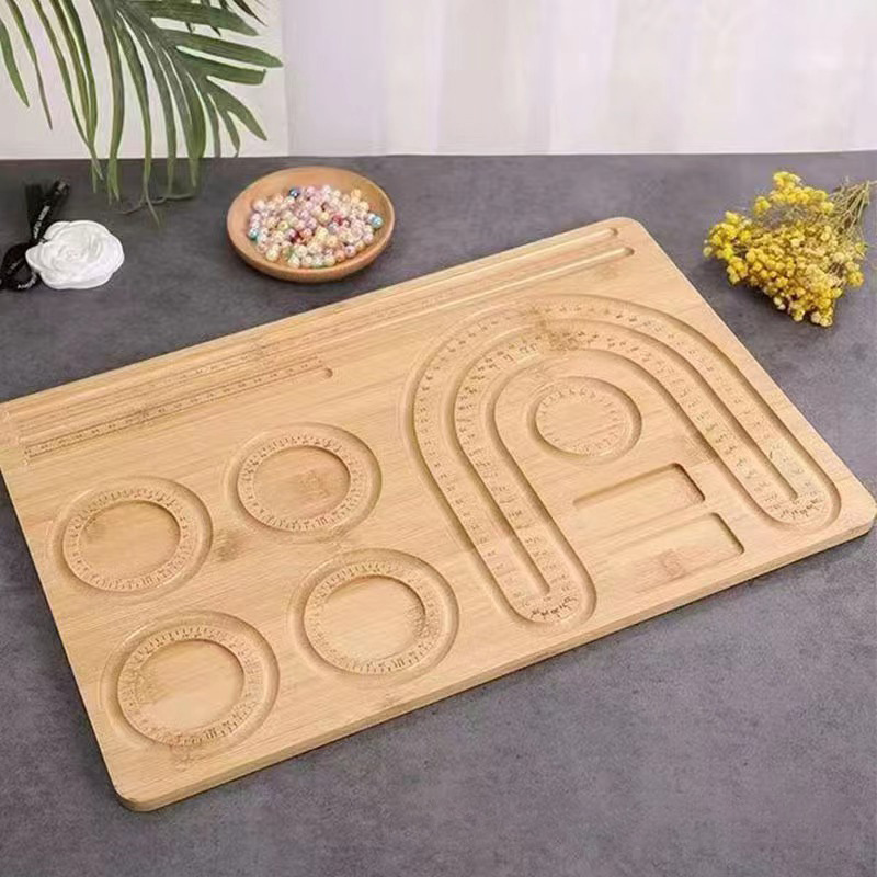 Cross-Border Wooden Bracelet Design Plate Multi-Grids DIY Cultural Toy Bracelet Plate Craft Jewelry Instrument Plate Beaded Tray Cross-Border Wooden Bracelet Design Plate Multi-Grids DIY Cultural Toy Bracelet Plate Craft Jewelry Instrument Plate Beaded Tray