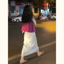 夏天搭配一整套气质盐系炸街玫红色无袖两件套装裙2025新款女夏季