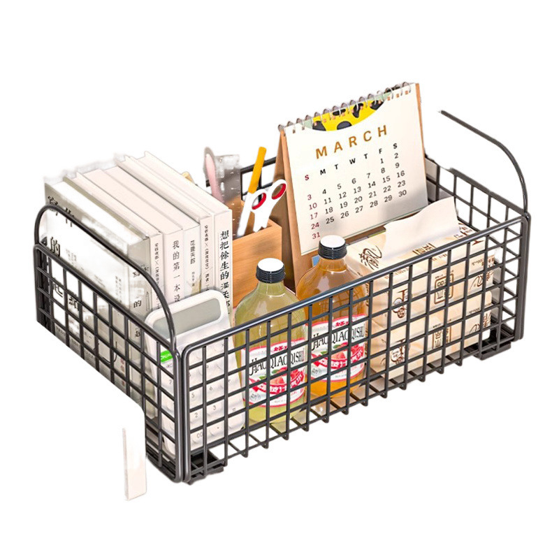 Cesta de almacenamiento debajo de la mesa con caja de almacenamiento de polea para estudiantes Cesta de almacenamiento de libros de almacenamiento Juguetes móviles y artículos diversos Chu Liyang