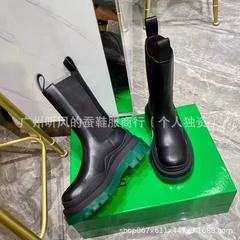 长靴2025秋新款女mona短靴厚底烟筒靴男大码雨靴鞋子情侣靴女靴b