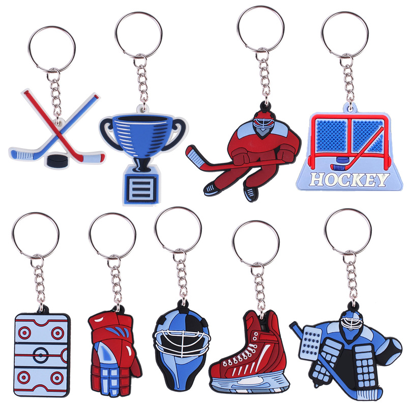 Ice hockey keychain accessories pendant spot wholesale ice and snow sports pendant party ice hockey game keychain hanging Ice hockey keychain accessories pendant spot wholesale ice and snow sports pendant party ice hockey game keychain hanging