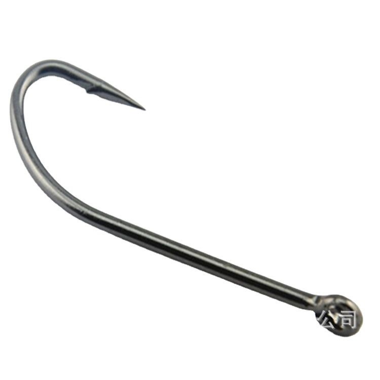 9980 mango largo de púas de alto carbono fresco pescadores a granel pesca gancho de pesca de mar al por mayor fábrica directa Luya hoyo negro