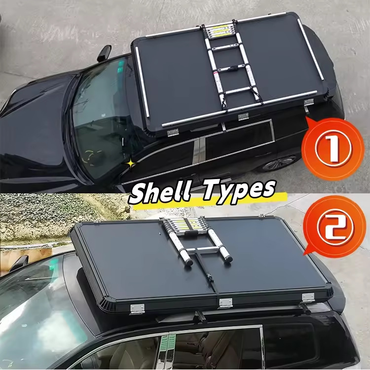 Roof Tent Suv Off-Road Vehicle Self-Driving Tour Camping Foldable 3-4 Person Hardtop Portable Quick-Install Car Roof Tent