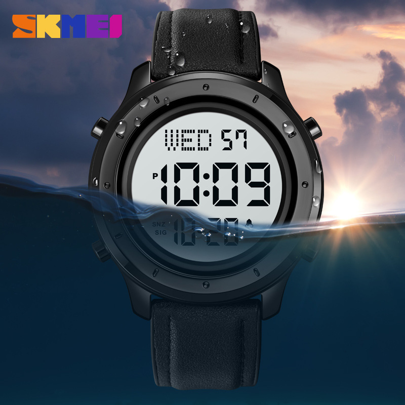 SKMEI reloj electrónico deportivo Delgado multifuncional impermeable reloj de estudiante masculino reloj casual de moda al aire libre