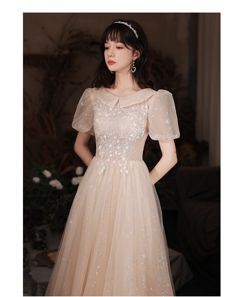 Women's Clothing Elegant Evening Gown For Women Style Student Vocal Performance Dress Temperamental Host Dress_ecoleips.com
