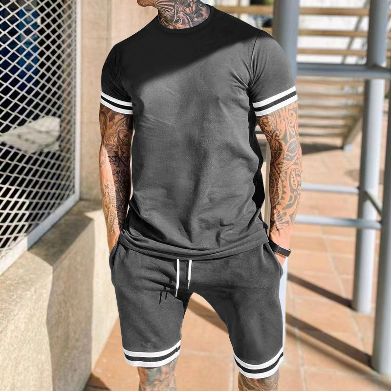 Men's Solid Color Shorts Sets Men's Clothing display picture 17
