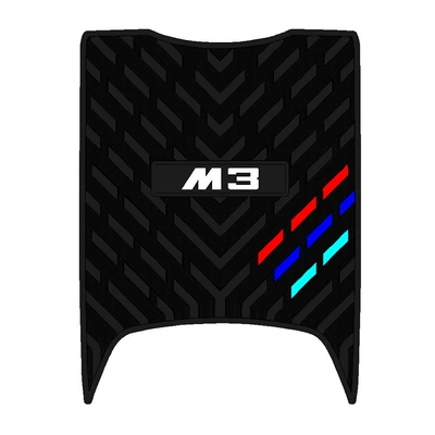 Suitable for No.9 M3 100 Rubber Foot Pads, Waterproof Foot Pads, No.9 M3100/95 Electric Vehicle Foot Pads (Electric vehicle foot mat) - no-9-m3-10095-black-with-black-edges-thickened-rubber-zhang