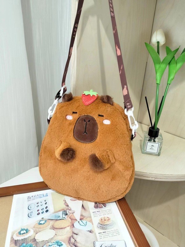 カピバラハロウィン悪魔カピバラ人形ぬいぐるみ漫画バックパック女の子オレンジクロスボーダーメッセンジャー|undefined