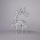 Christmas Decorations Pendant Transparent Tripod Elk Ornaments Christmas Decoration Party Supplies Sika Deer Decoration
