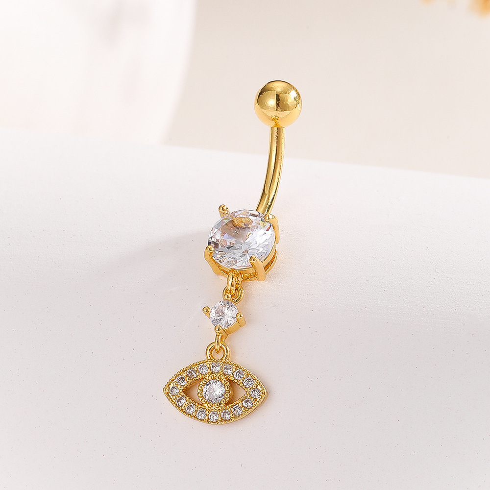 New Bow Zircon Navel Ring Belly Button Piercing Jewelry Online Wholesale Gold Copper detail image 7
