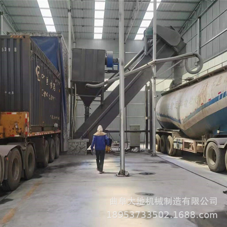 移动式集装箱卸灰机 火车运输矿粉集装箱到站后拆箱卸灰机