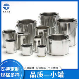 化工铁桶1L2L3L4L5L螺纹金属方桶塑料指压盖方形密封桶汽油稀释剂
