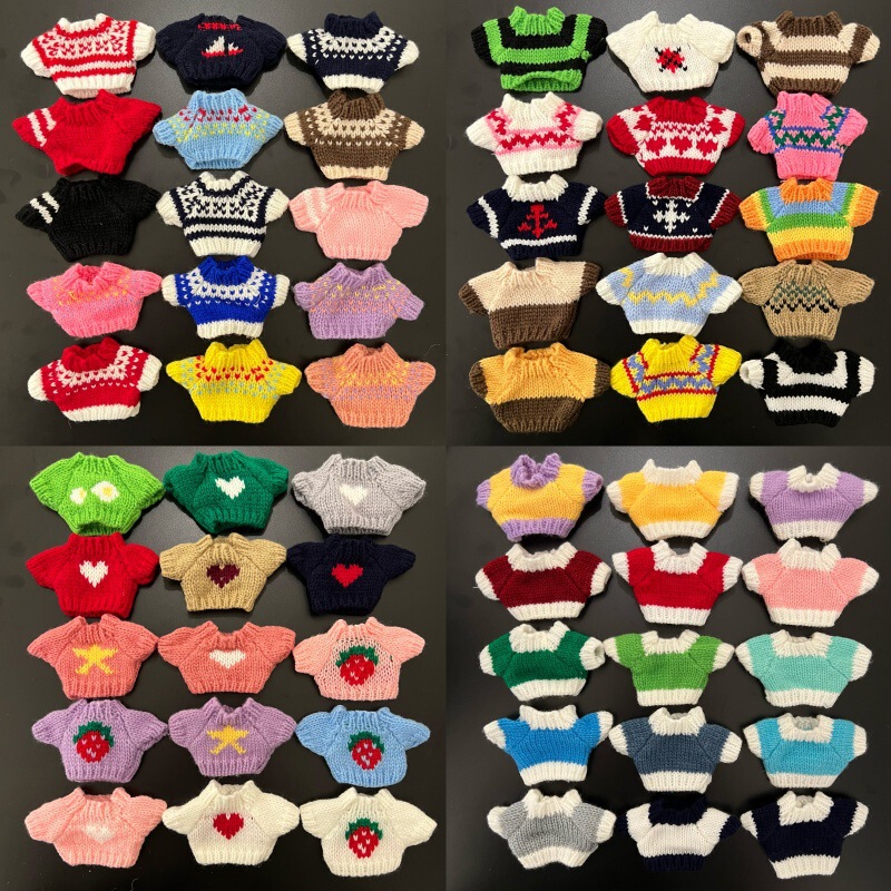 Trendy Mini Doll Clothes, Decorative Accessories, Yarn Pendants, Doll Clothing Accessories, Multi-Colored Doll Sweaters Trendy Mini Doll Clothes, Decorative Accessories, Yarn Pendants, Doll Clothing Accessories, Multi-Colored Doll Sweaters