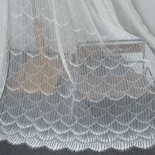 宽1.5米3米价波浪花纹睫毛蕾丝面料连衣裙打底衫婚纱礼服头纱辅料