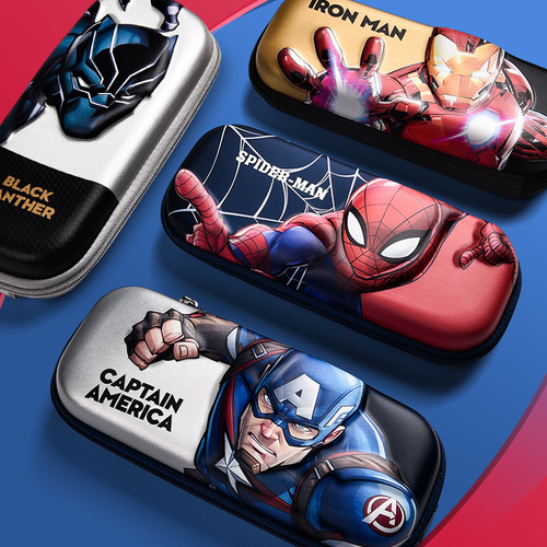 Disney Cartoon Pencil Bag High-Looking Large Capacity Student Double-layer Stationery Bag Spider-Man Boys Children's Stationery Box